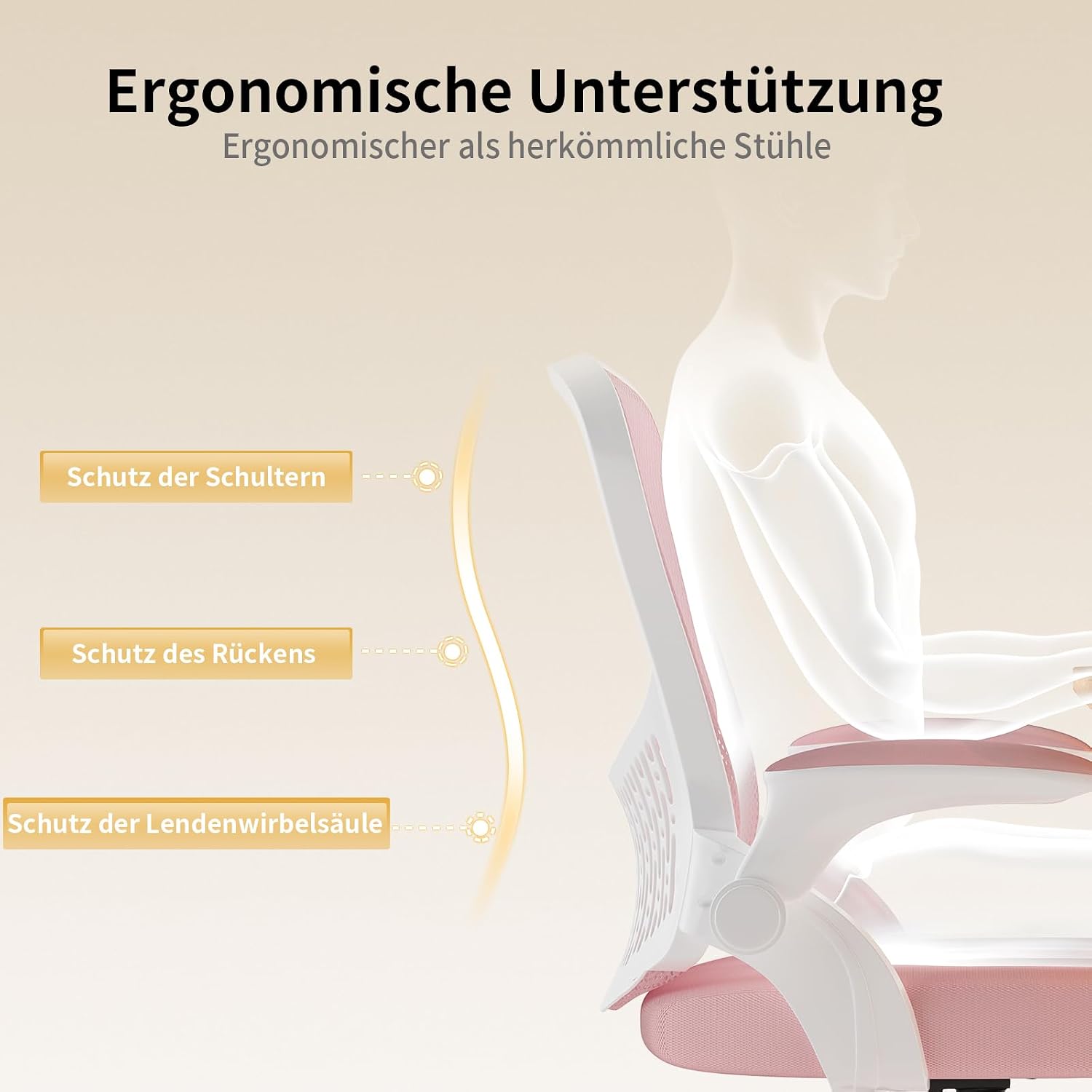 Detalle 2 de naspaluro Ergonomischer Bürostuhl 110 kg