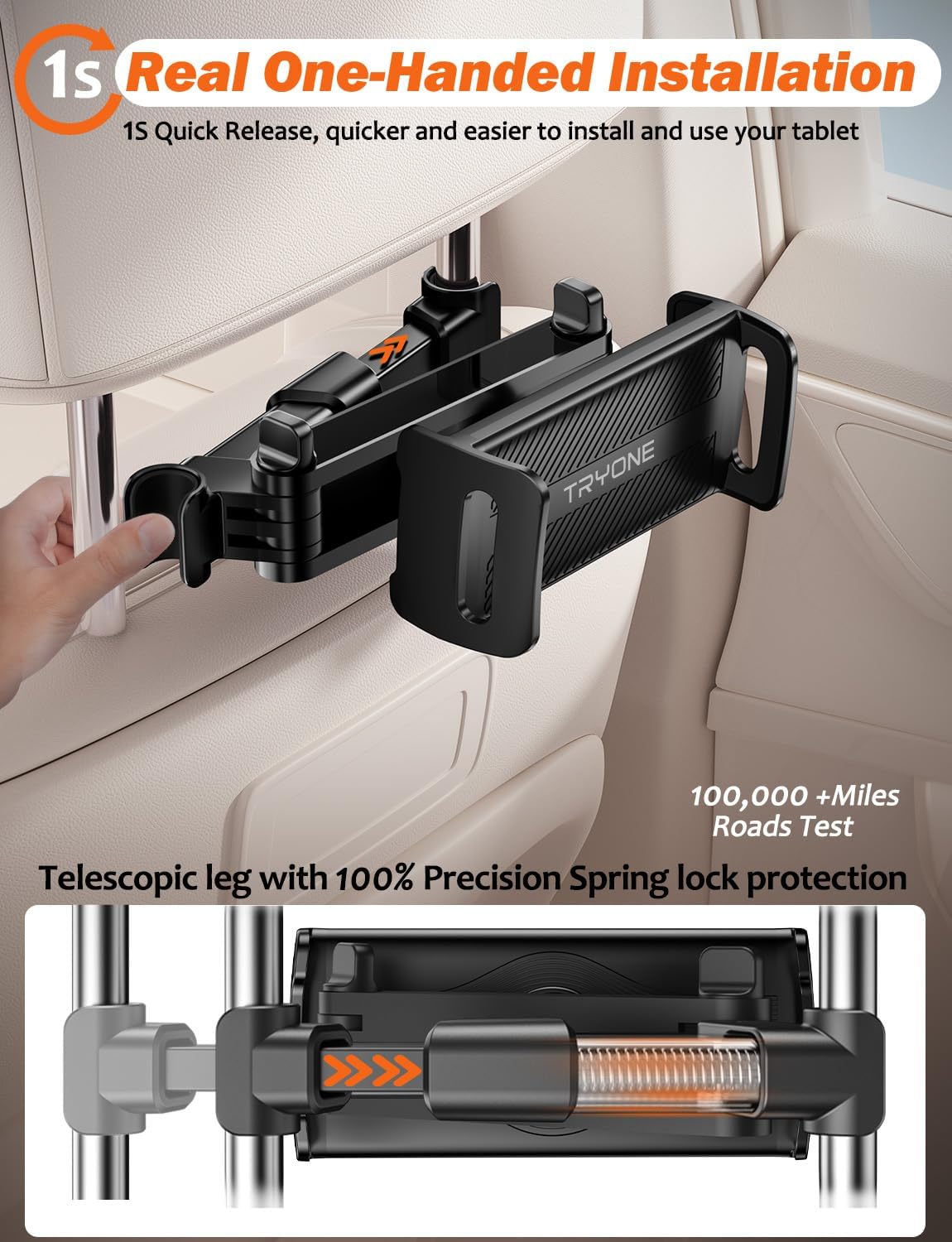 Thumbnail 1 de TRYONE Car Headrest Tablet Holder