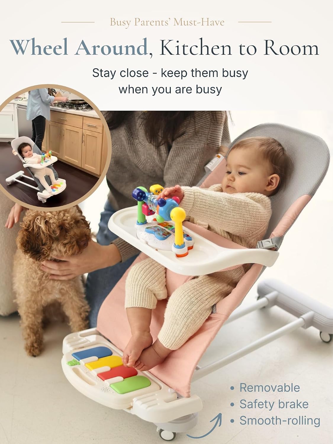 Detalle 2 de Cuddo Baby Bouncer 4-in-1
