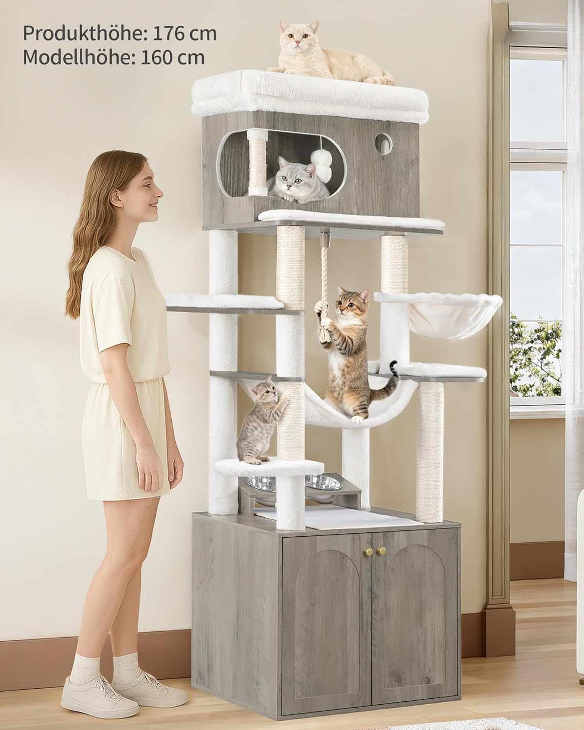 Thumbnail 2 de Hzuaneri Kratzbaum CB89105WT 176 cm