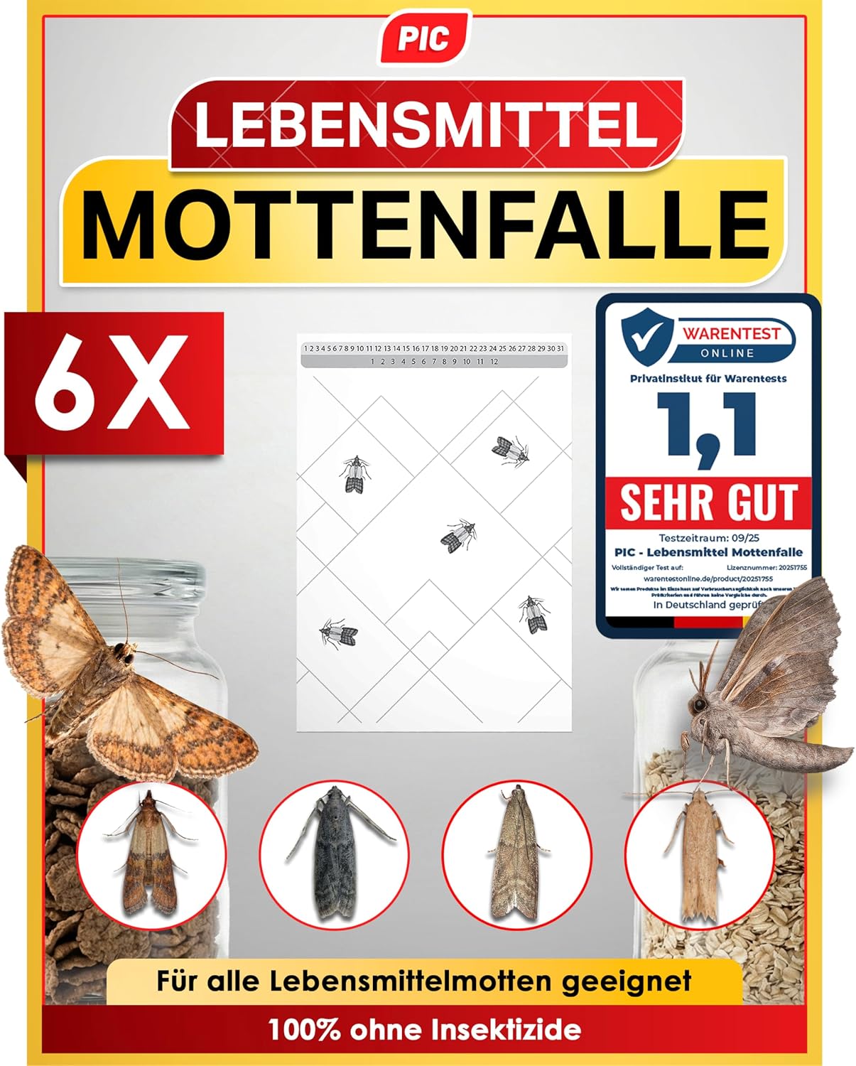 PIC Lebensmittelmotten Falle - effektive Mottenfalle