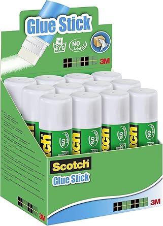 Scotch Pegamento de Barra 12x40g 🖊️ Para Colegio, Hogar y Oficina
