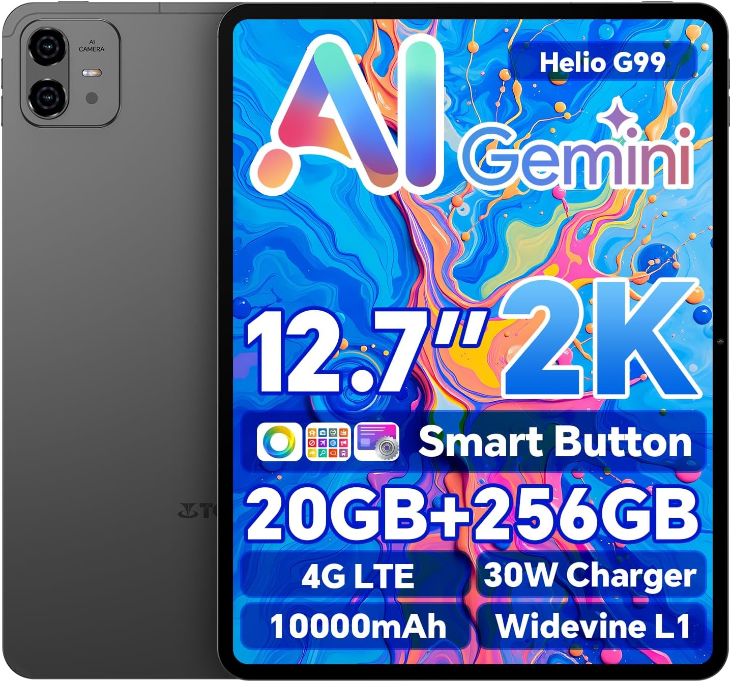 Thumbnail 6 de TECLAST Android-Tablet 12,7 Zoll (Helio G99) mit Dual-SIM LTE, 20 GB RAM/256 GB ROM und S-Pen „T-Pen“