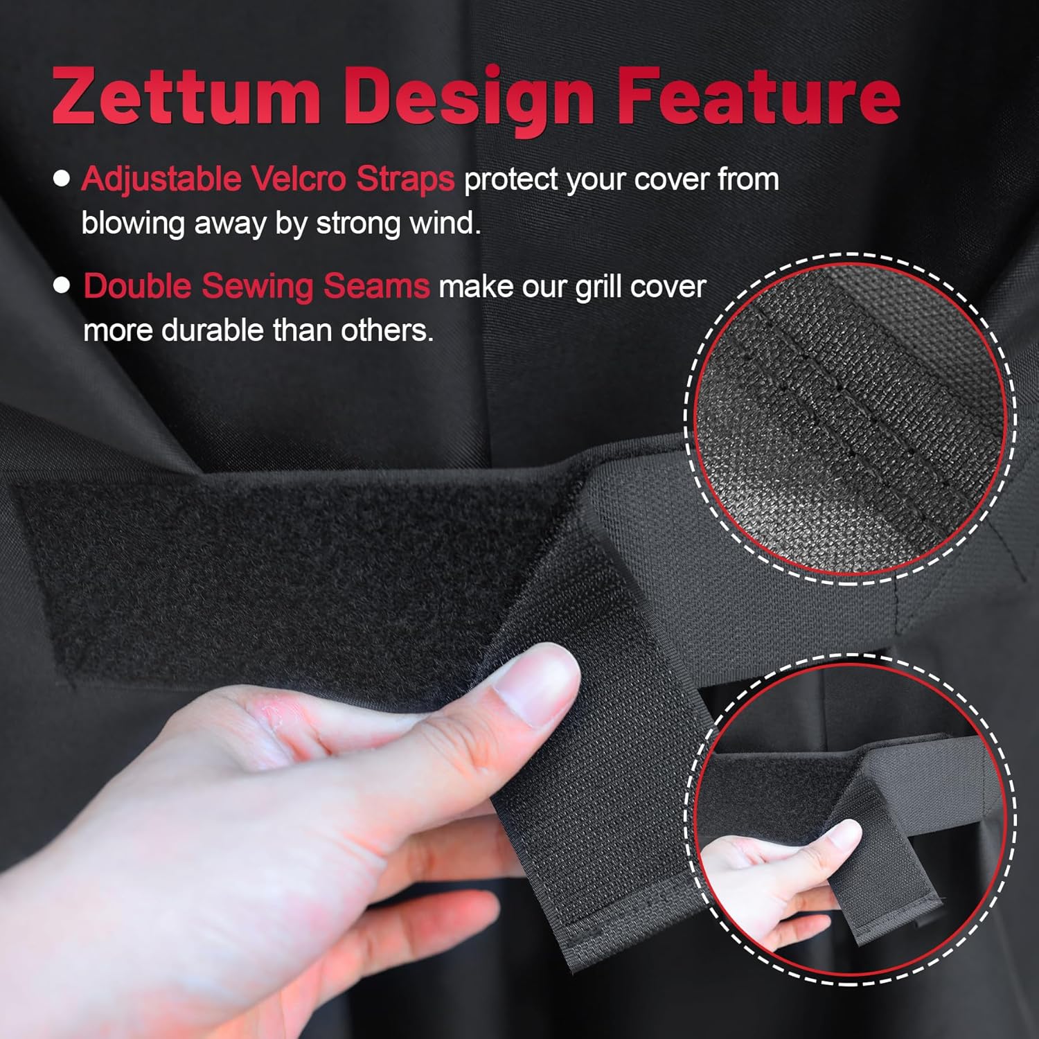 Thumbnail 5 de Zettum 147cm BBQ Cover 7130 – heavy-duty waterproof PU cover for select Weber Genesis & other gas grills