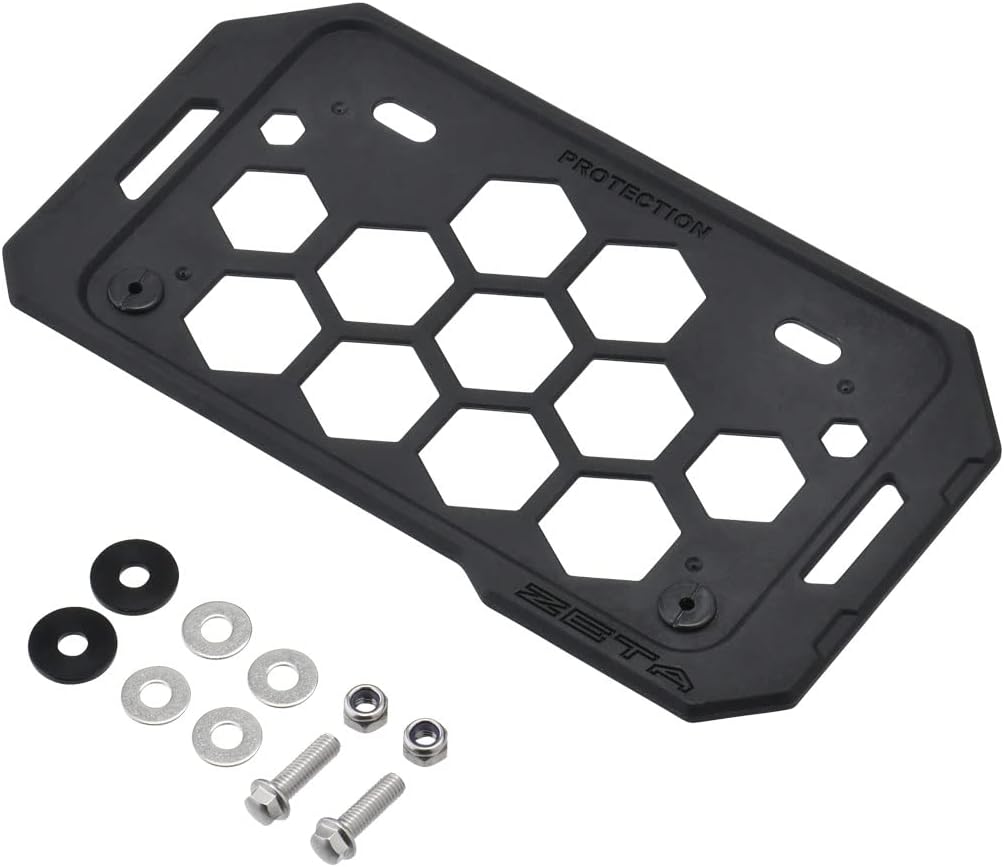 Detalle de ジータレーシング ZETA RACING F7921 ナンバープレートホルダー 50〜125cc用、強化樹脂・ハニカム構造