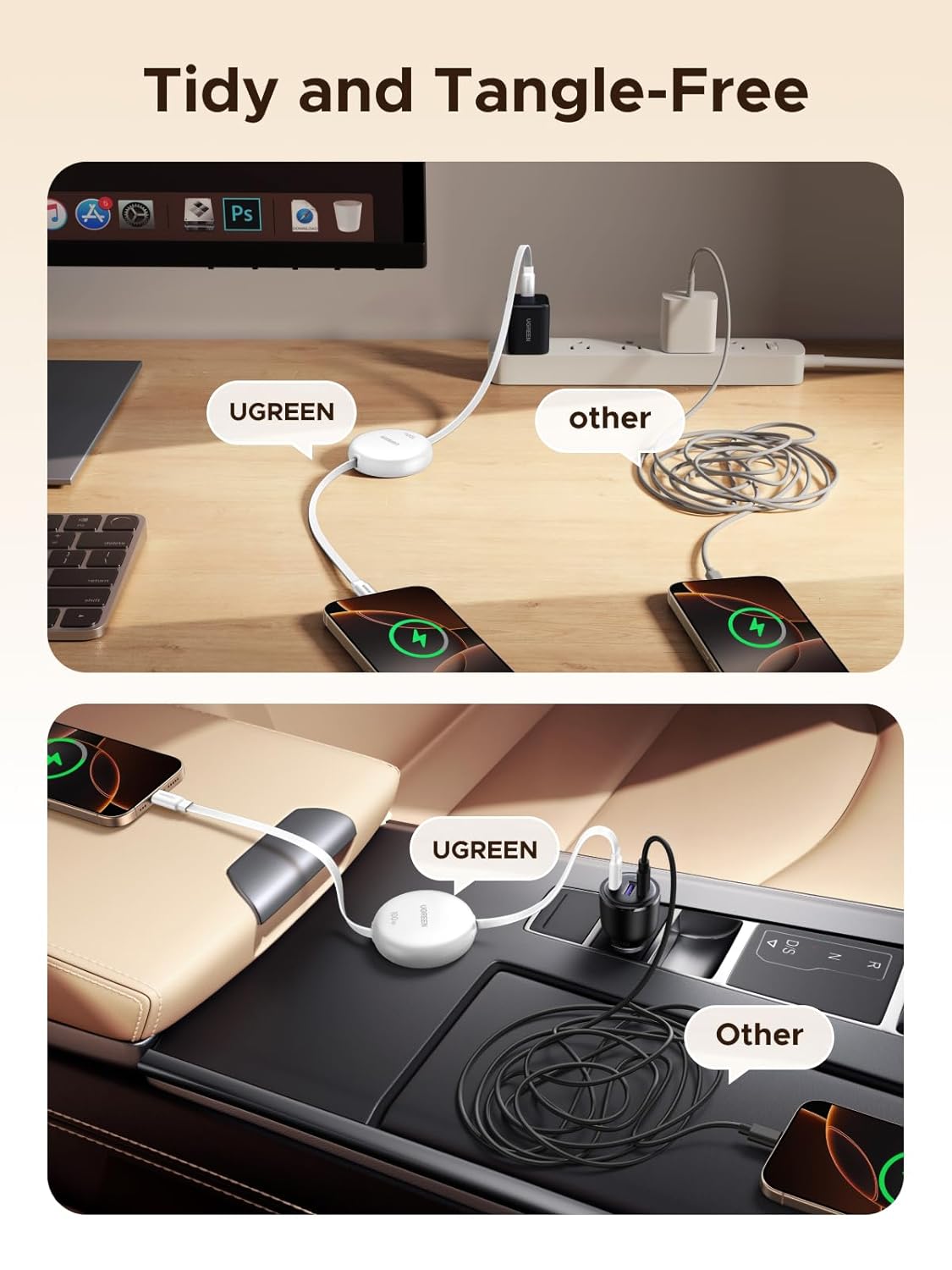 Thumbnail 5 de UGREEN Einziehbares USB-C‑Kabel 100W
