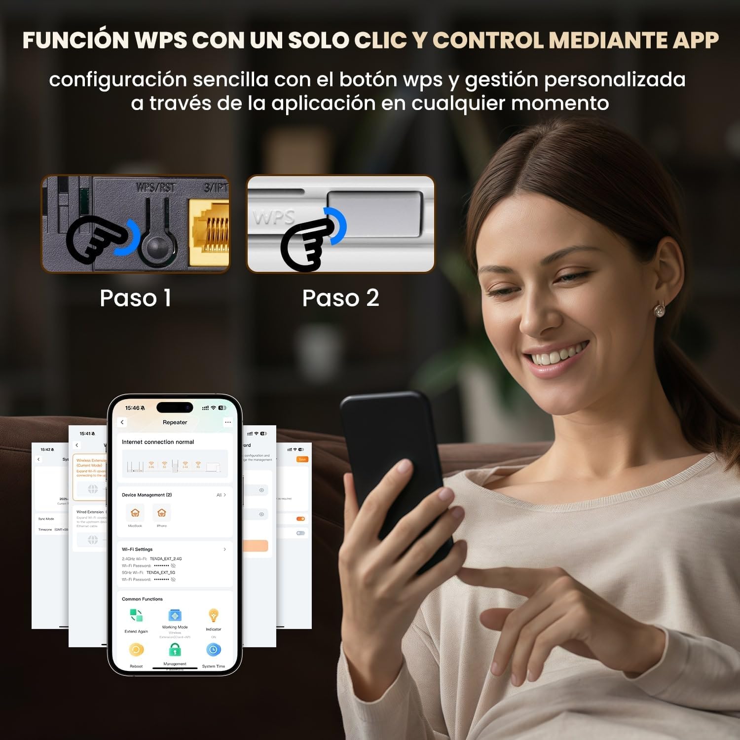 Thumbnail 6 de Tenda Wi-Fi 6 Repetidor A23 - Amplificador Gigabit 🌐 hasta 80 m²