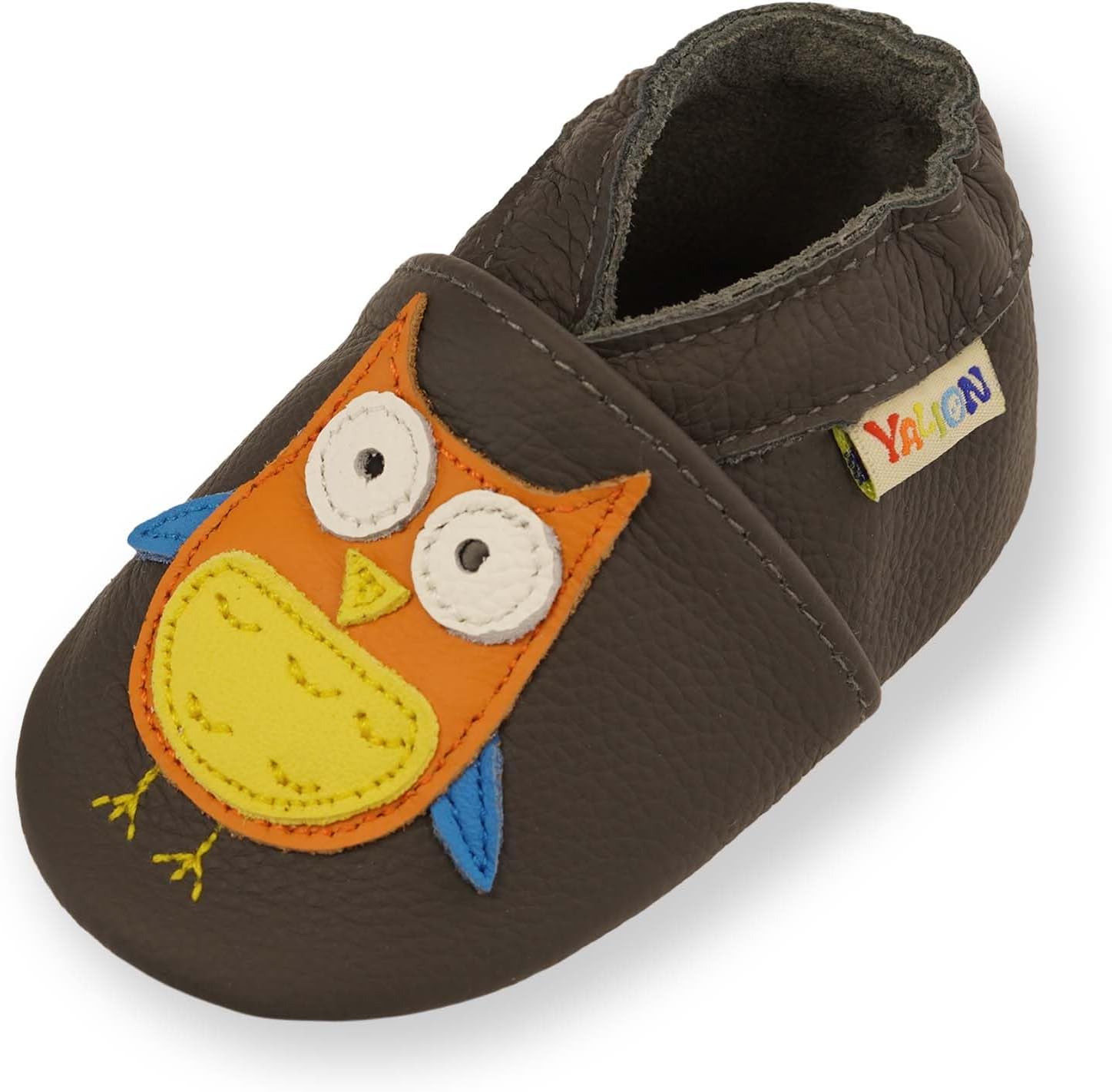 Detalle de YALION Krabbelschuh Baby Lauflernschuhe – Weiches Leder, elastischer Verschluss, ideale Begleiter fürs Krabbeln und Lernen