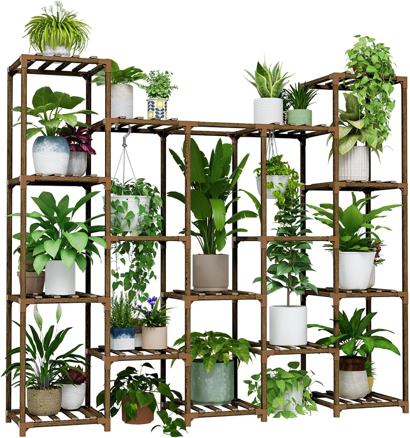 Thumbnail 6 de Bamworld Pflanzenständer für 7 Etagen – Indoor & Outdoor Blumenregal mit Leiter-Design