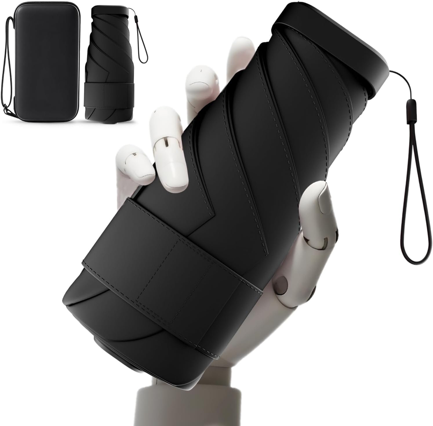 Copulan Windproof Mini Travel Folding Umbrella (UPF 50+), Pocket-Sized Windproof Compact for Sun & Rain