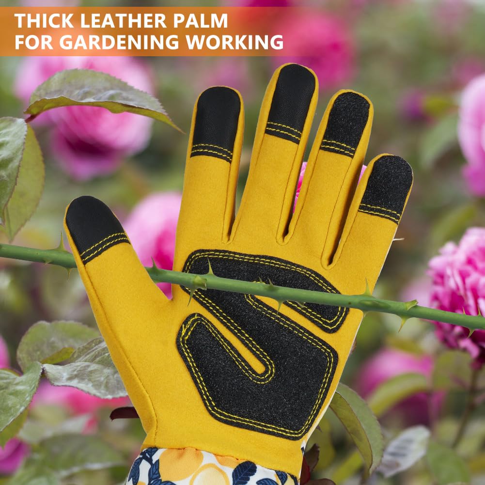 Thumbnail 4 de Ainiv Long Gardening Gloves (Thorn Proof) – Lightweight Protective Gloves, Yellow, Large