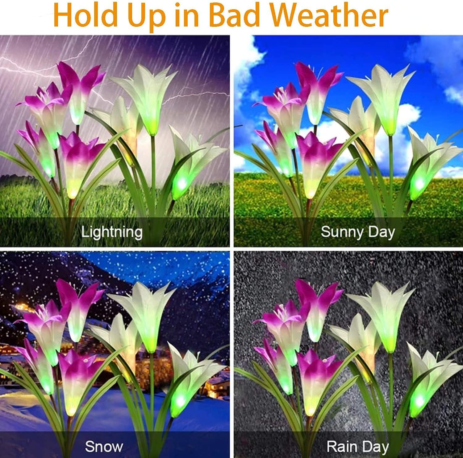 Thumbnail 3 de Ostritec Solar Lily Lights, 4-Pack