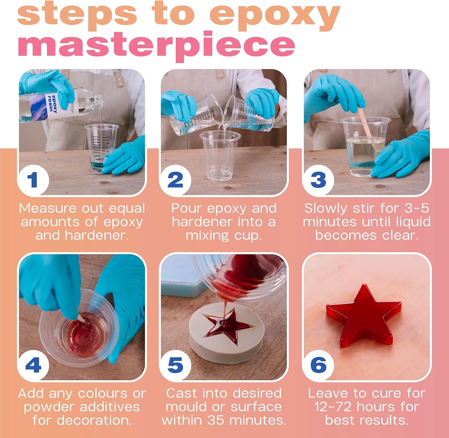 Thumbnail 4 de 1L Epoxy Resin Kit For Beginners | Deep Pour, UV Resistant, 35 Minute Work Time – UK