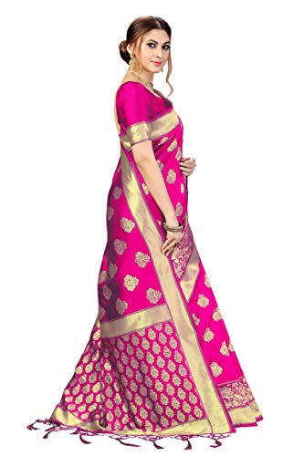 Detalle 2 de Nivah Fashion Women's Banarasi Art Silk Saree with Blouse Piece
