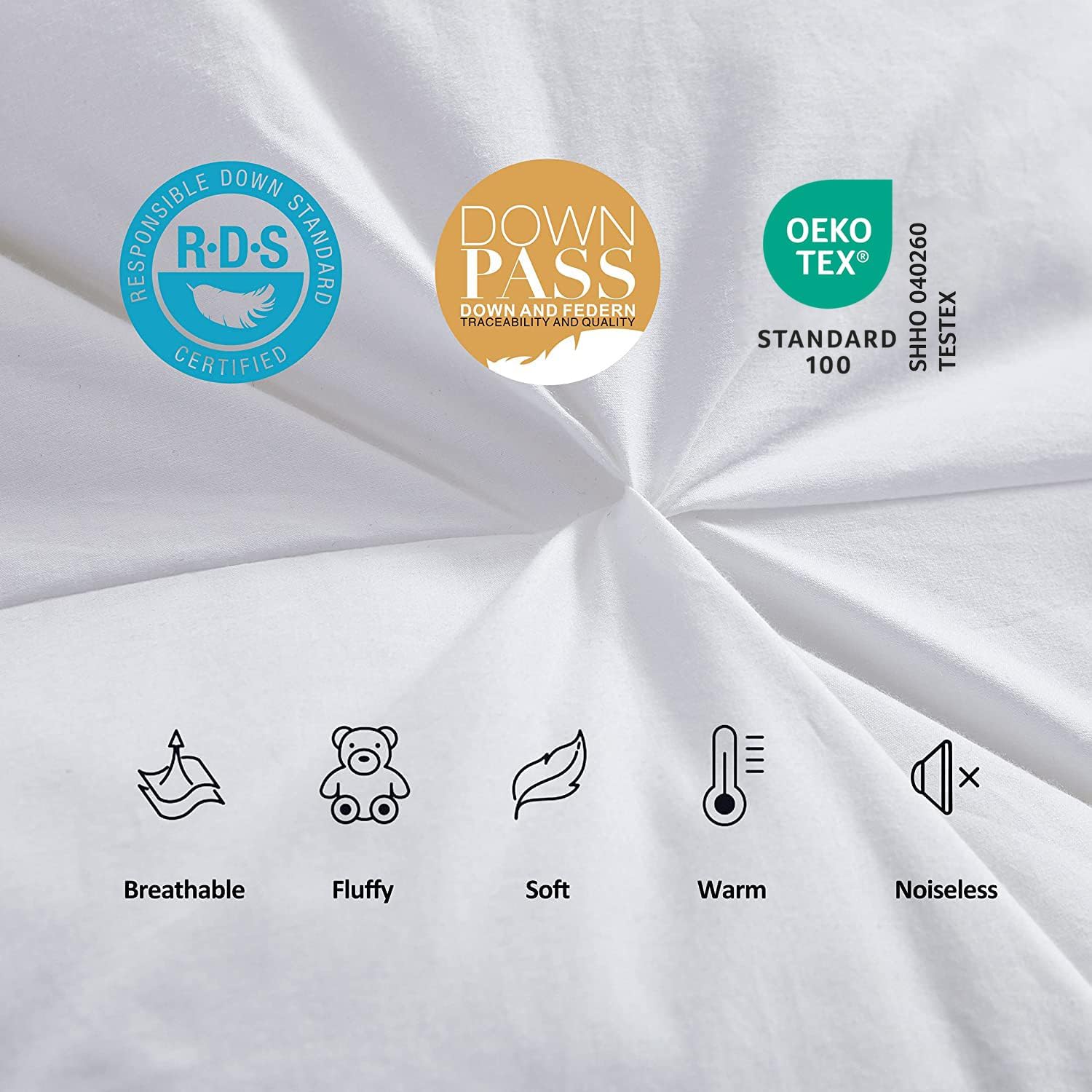 Thumbnail 4 de Lush Goose Down Comforter for All Seasons 750+ Fill Power