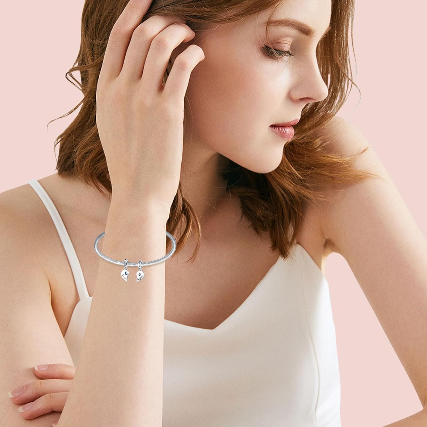 Detalle 2 de Amuefer 925 Silber Charms Armband 4,8 mm