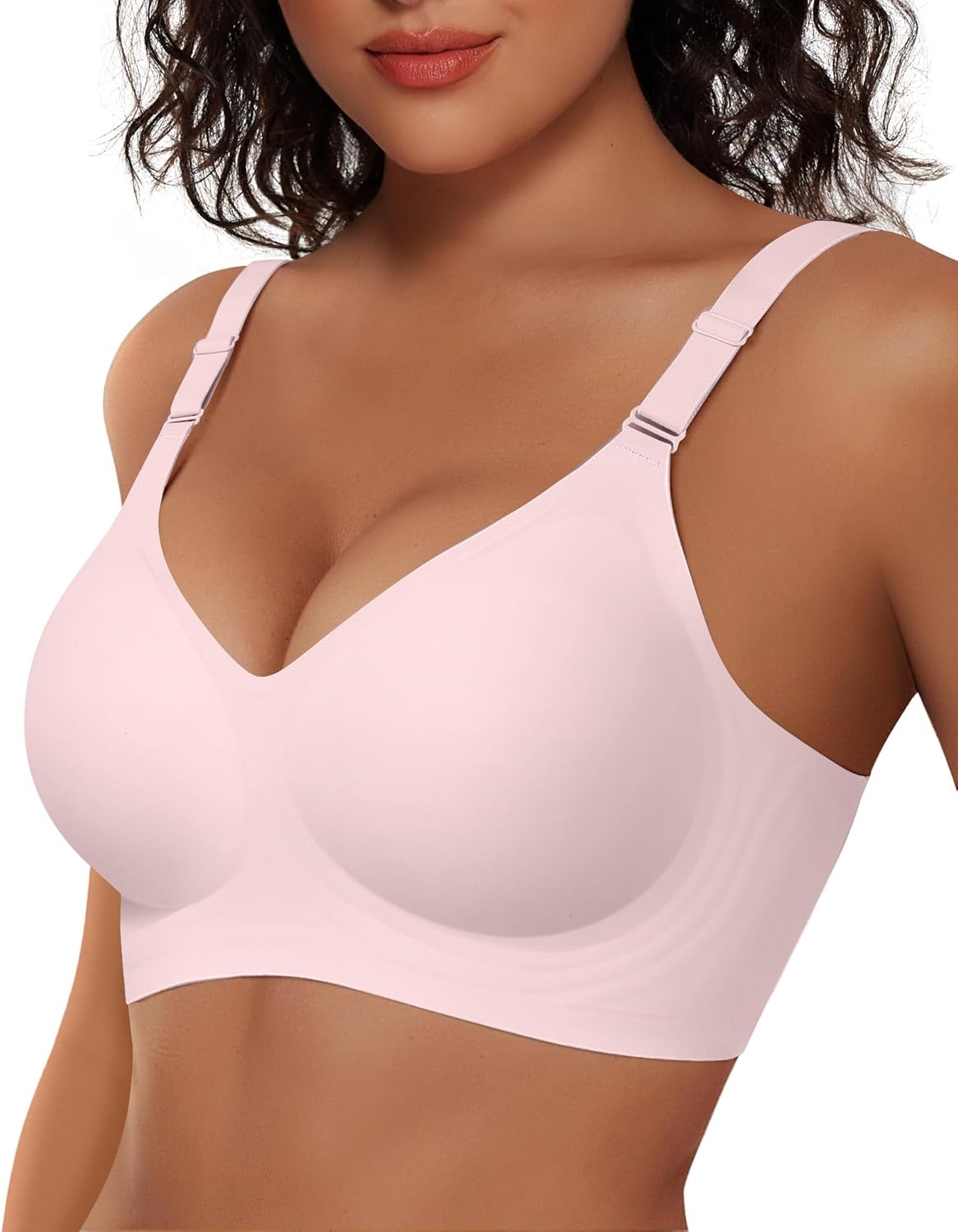 Detalle de Vertvie Wireless Jelly Bras (No Underwire) Seamless Push Up Bralette for Regular & Plus Sizes