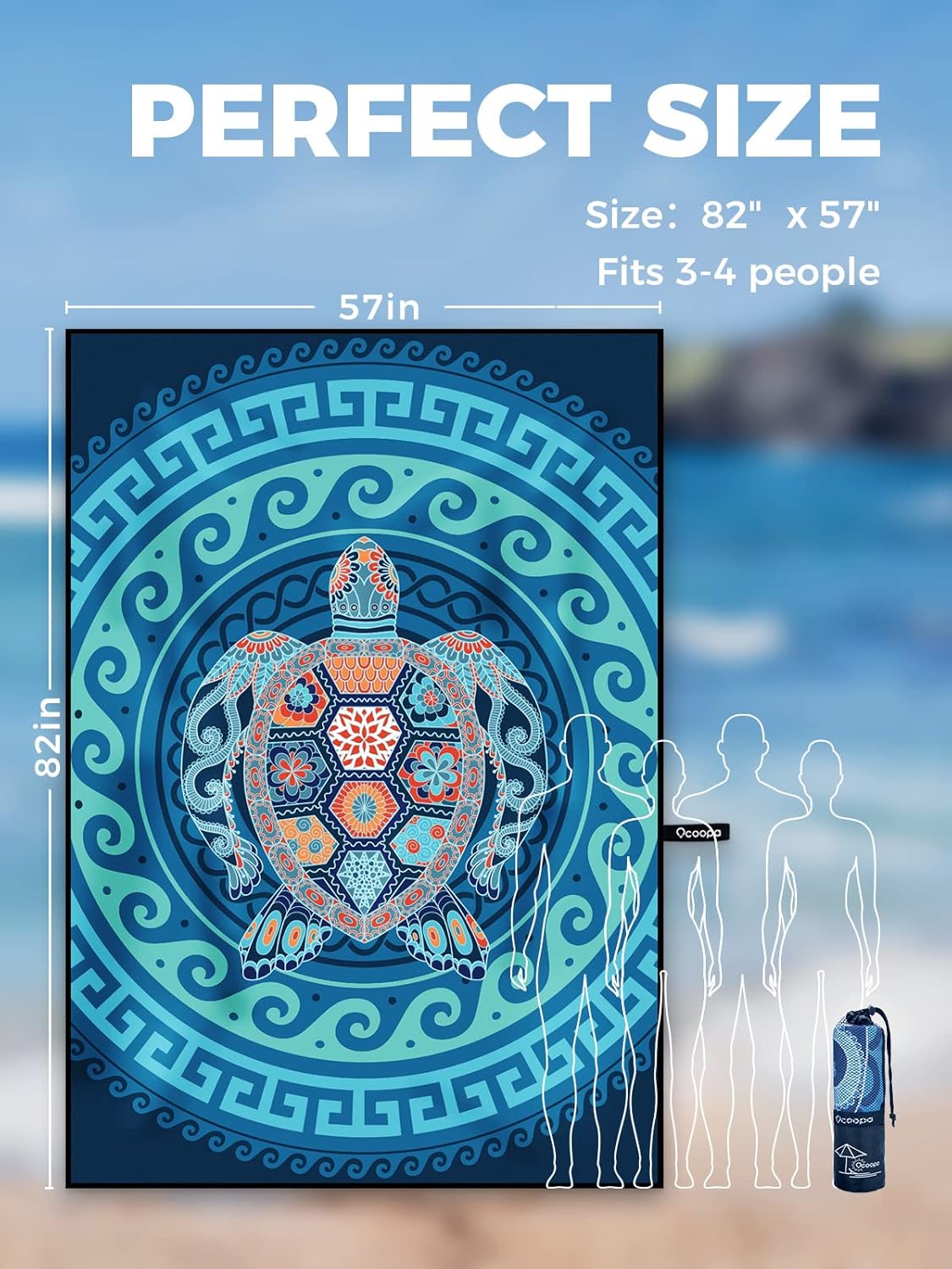 Thumbnail 6 de OCOOPA Telo mare in microfibra ultraleggero 178 x 80 cm – asciugatura rapida e assorbente