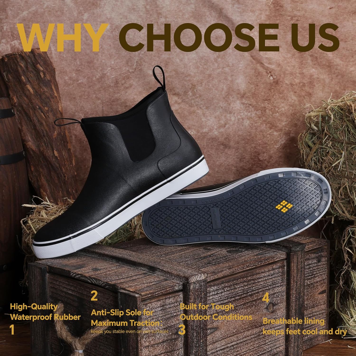Thumbnail 6 de Furuian Deck Boots Waterproof Ankle 1in