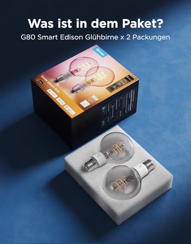 Thumbnail 8 de Govee Smart Edison Glühbirne E27 G80 (2 Stück) – RGBWW Vintage LED mit Matter & Google Assistant