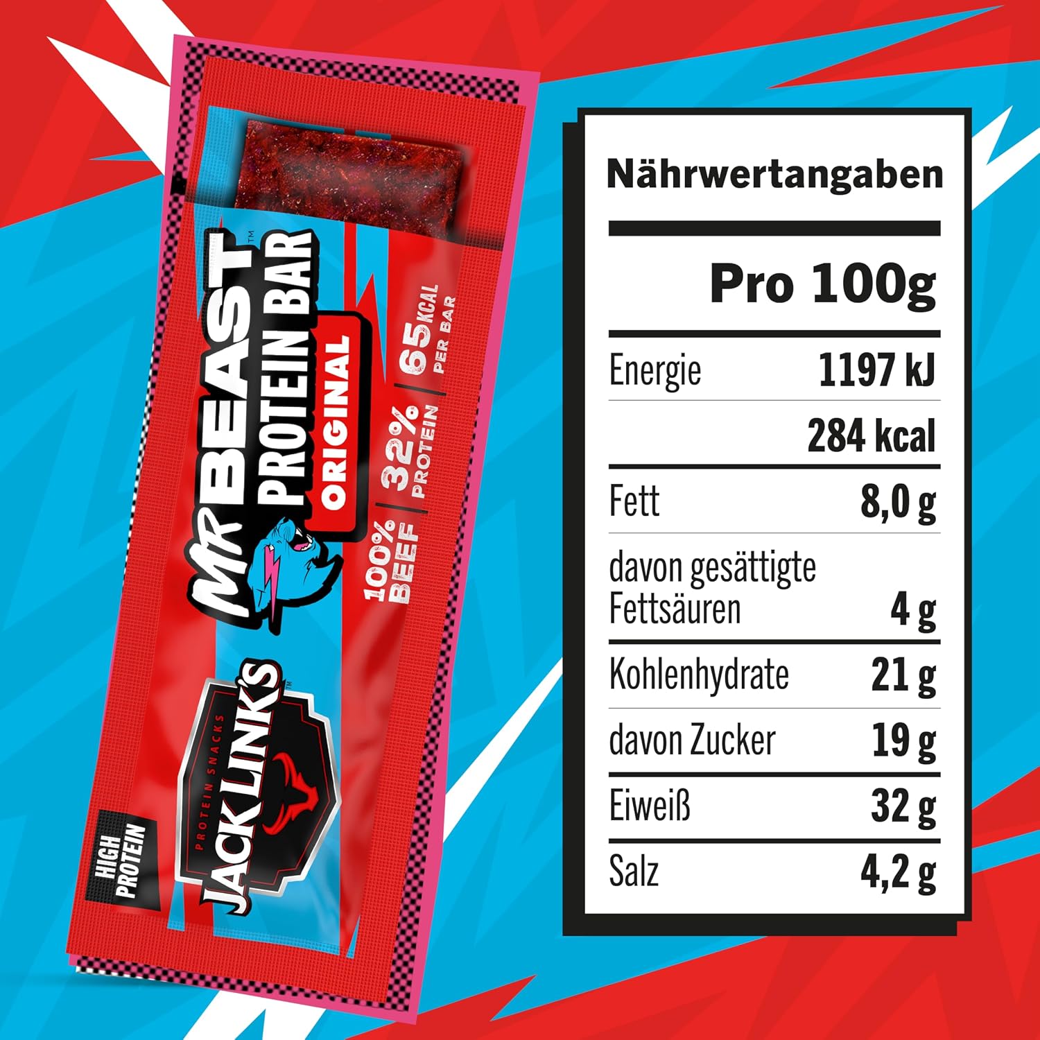 Detalle 2 de Jack Link's Protein Bar 22,5 g barres protéinées 🥩