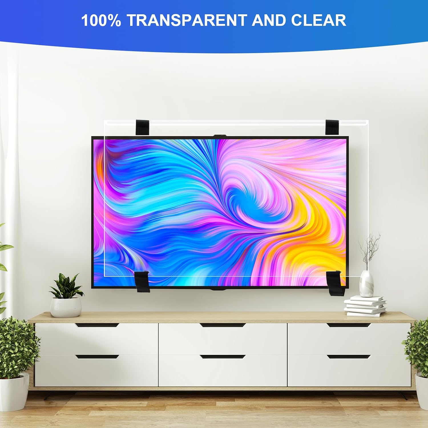 Thumbnail 4 de Olycism 55 Inch TV Screen Protector – Ultra Clear, Anti-Fingerprint Acrylic Shield for TVs & Monitors
