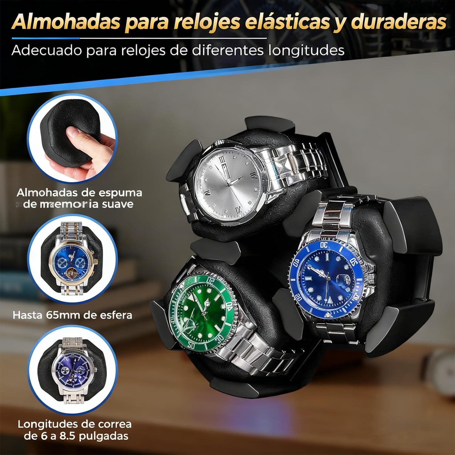 Thumbnail 2 de ANWBROAD Caja Enrolladora para 6 Relojes con LED y Motor