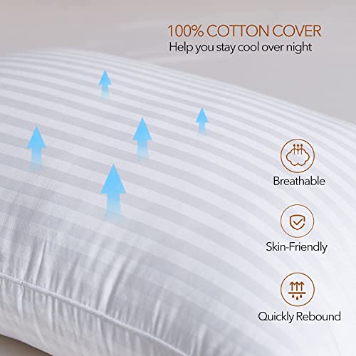 Detalle de Adam Home Pillows 4 Pack – Hotel Quality Side Sleeper Pillows, Hypoallergenic & Dust Mmite Resistant