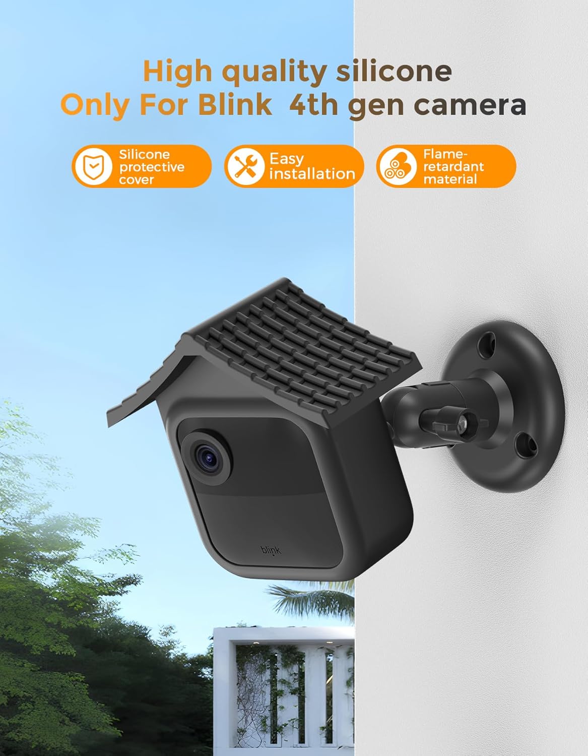 Thumbnail 1 de Silicone Skin Cover for All-New Blink Outdoor 4 (4th Gen) / Blink Outdoor 2K+ with brim design – weatherproof protective case