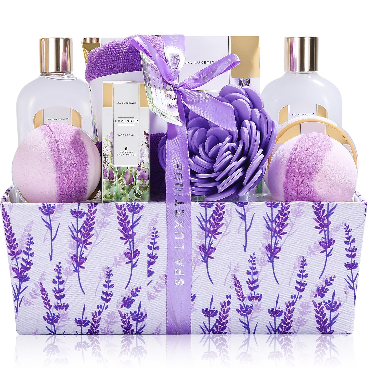 Detalle de SPA LUXETIQUE Geschenkset mit Lavendelduft (12-teilig) – Spa Natural für Freundin