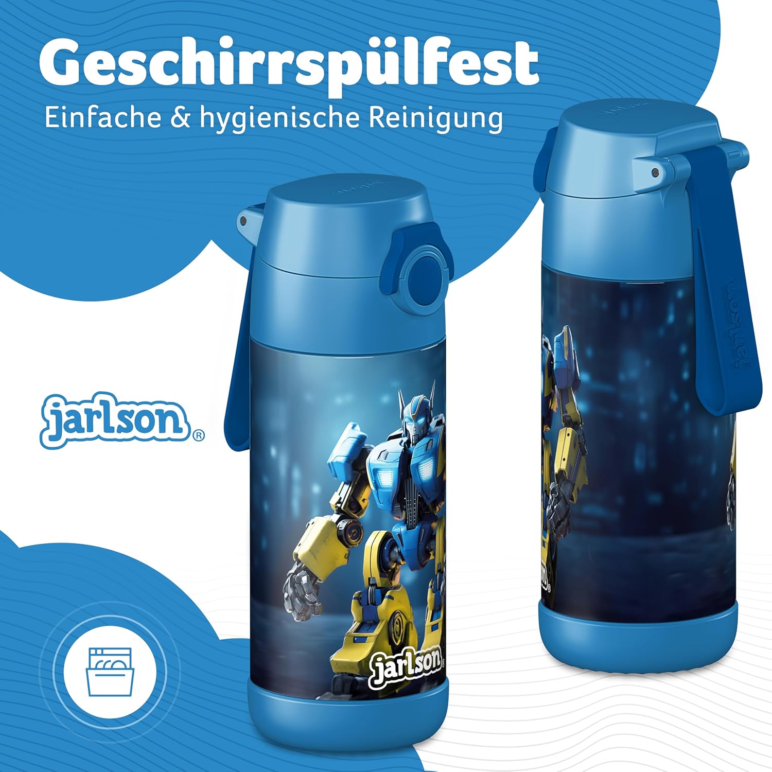 Detalle de Jarlson Borraccia Termica Bambini Mali 350ml: sicurezza, praticità e stile per scuola e sport