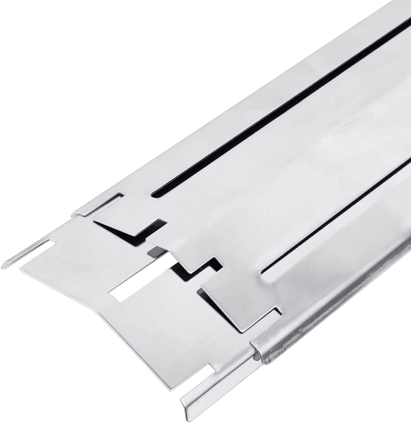 Detalle 2 de WELL GRILL Universal Flavorizer Bars 4-Pack – Stainless Steel Heat Shield Plates (30–53 cm) for Most Gas Grills