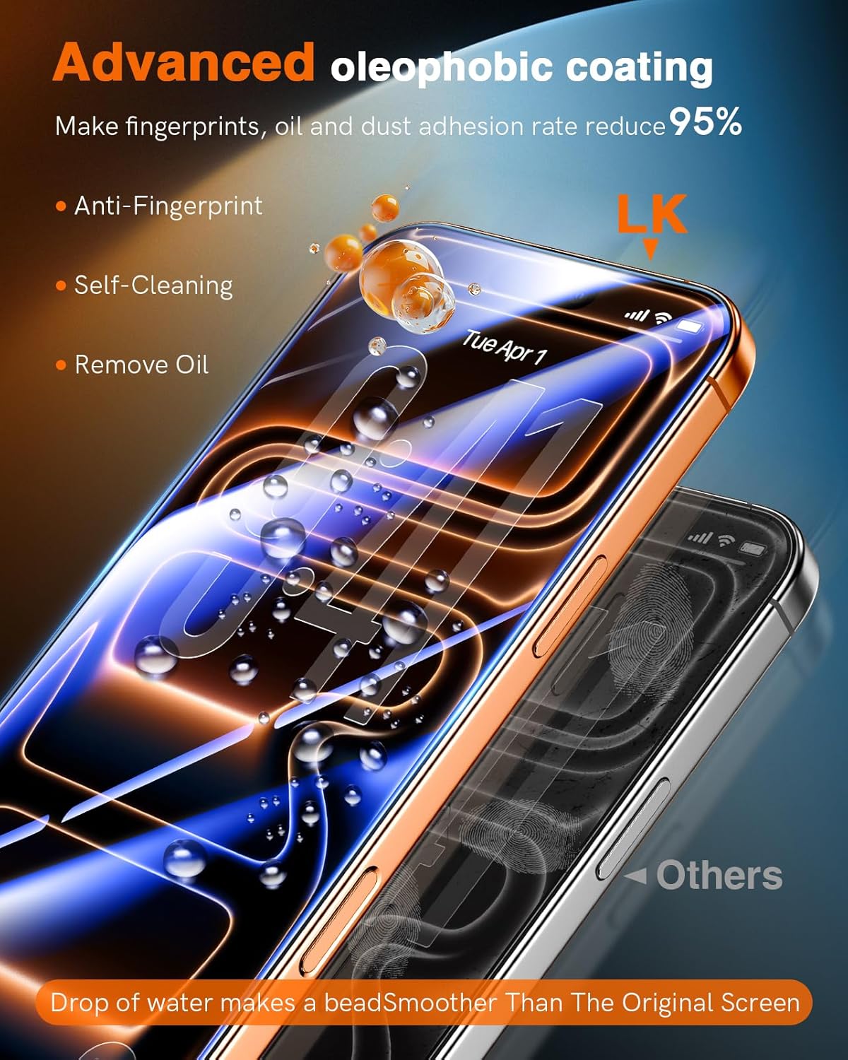 Detalle 2 de LK 2 Pack iPhone 17 Pro Max screen protector 9H