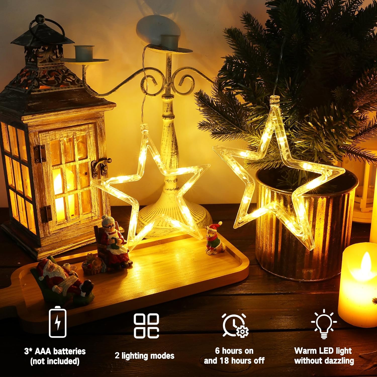 Thumbnail 2 de BrizLabs Luces de Estrella LED ⭐️ Decoración Exterior y Navidad