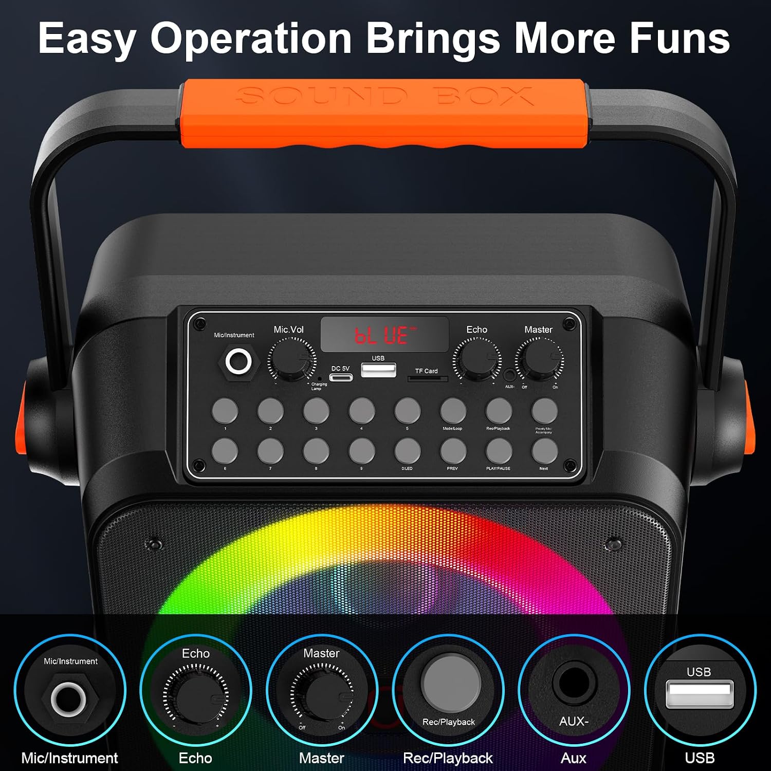 Thumbnail 6 de HWWR Karaoke Machine 30W with 6.5-inch subwoofer