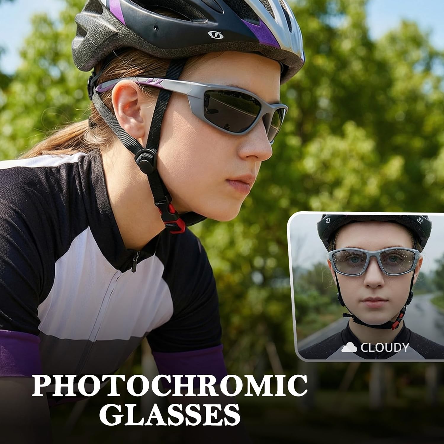 Thumbnail 1 de Photochromic running sunglasses UV400