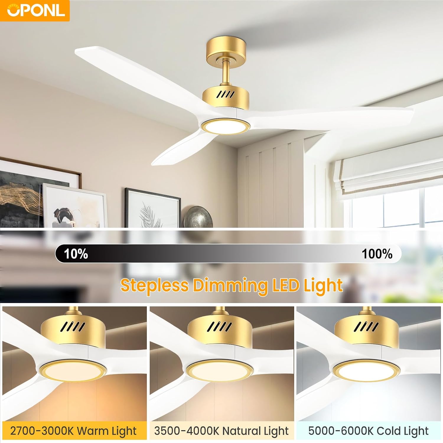 Detalle 2 de OPONL Ceiling Fan 52-inch