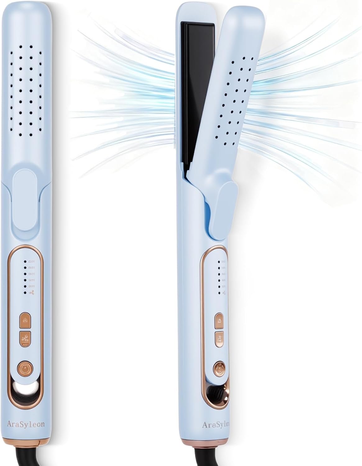 Detalle de AraSyloen Plancha y Rizador 2 en 1 140–220°C