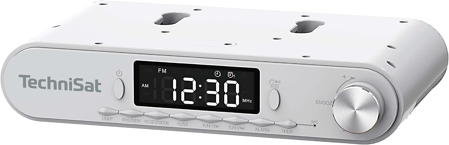Detalle de TechniSat Viola Radio de Cuisine encastrable – FM, Bluetooth et lampe de travail (blanc)