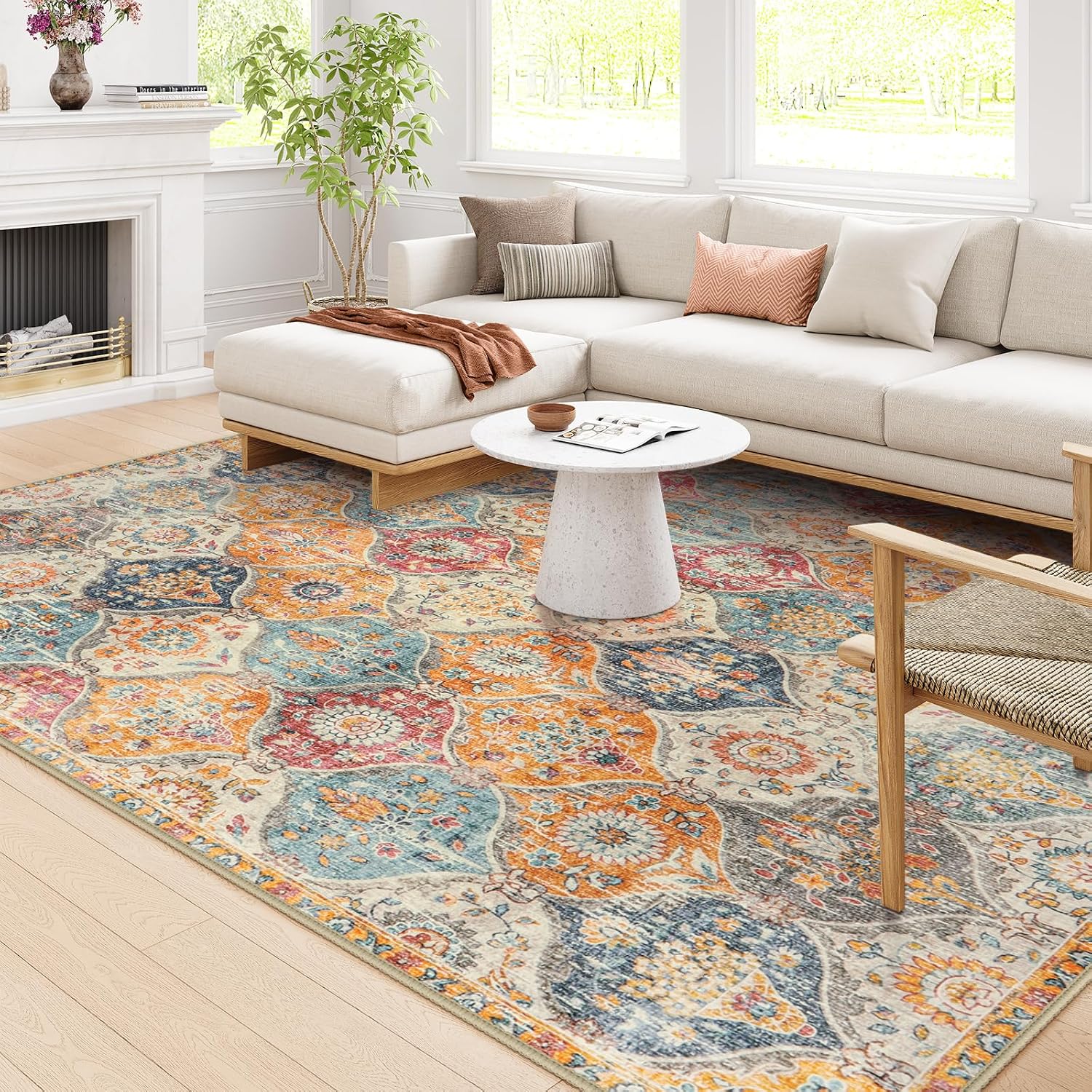 Detalle de Lahome Moroccan 8x10 Washable Area Rug