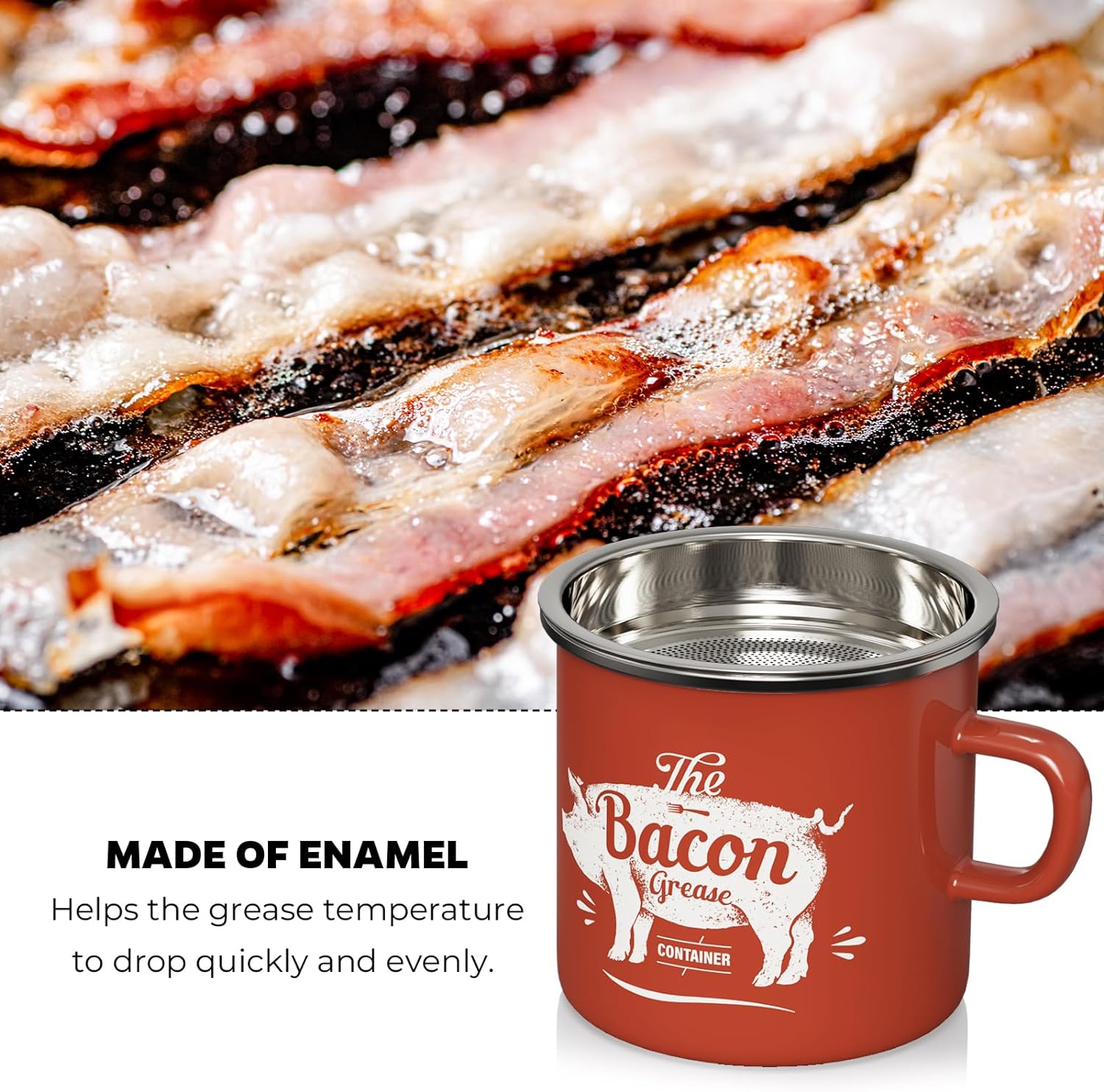 Thumbnail 5 de PGYARD Mini Bacon Grease Container 15oz