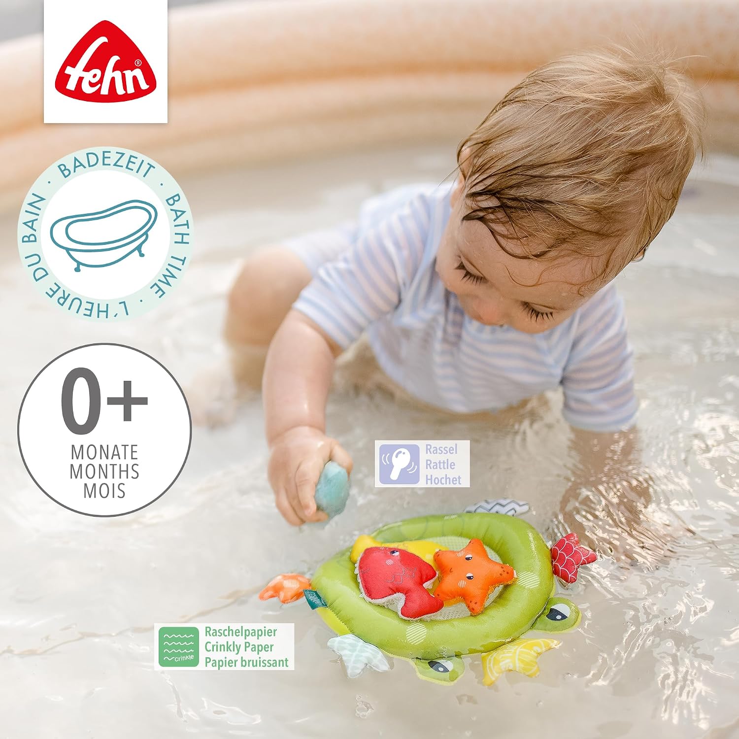 Detalle de Fehn Badetier Frosch Badekescher 15 cm