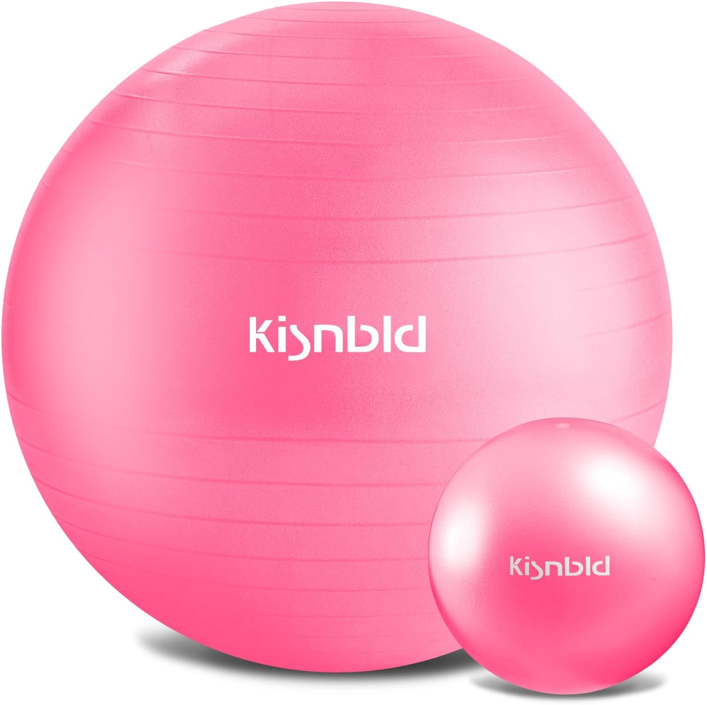 kisnbld Extra Thick Exercise Ball (4 Sizes) with Foot Pump, Anti-Burst Yoga & Pregnancy Stability Ball