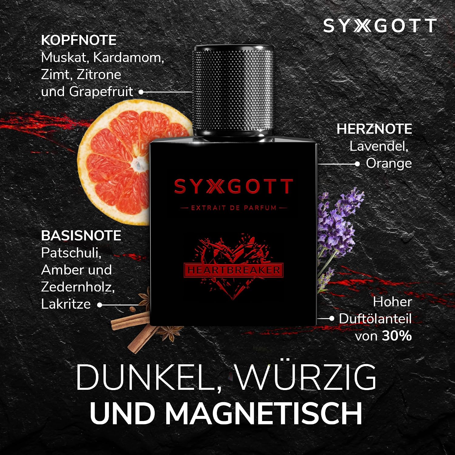 Detalle 2 de SYXGOTT Heartbreaker Herrenparfum mit Pheromonöl