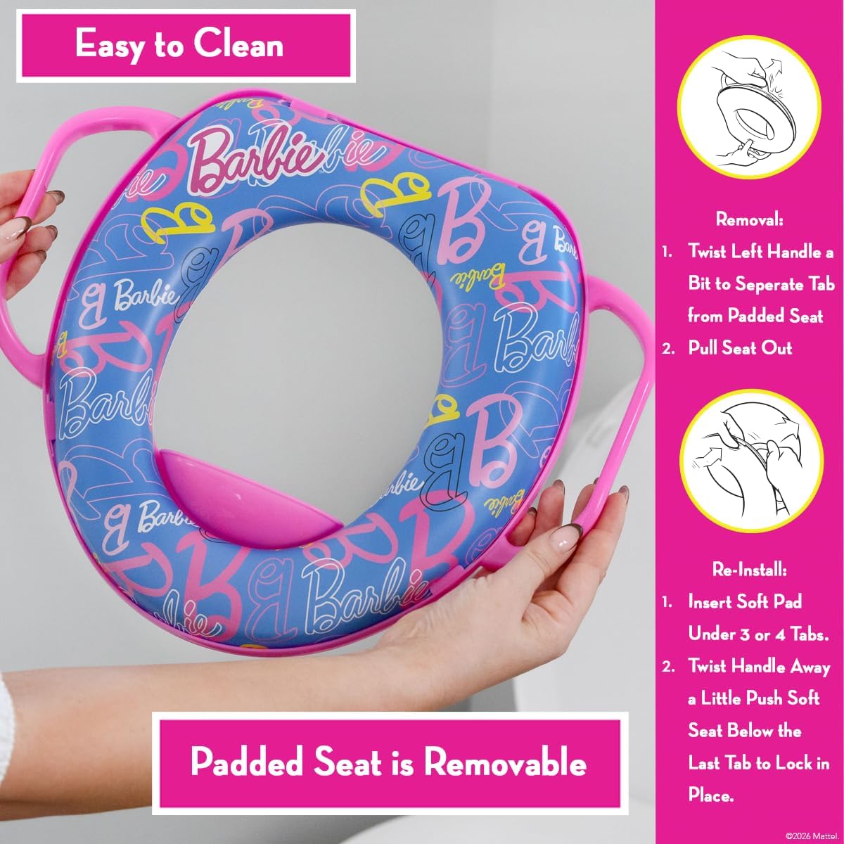 Detalle 1 de Barbie Cushioned Toilet Training Seat