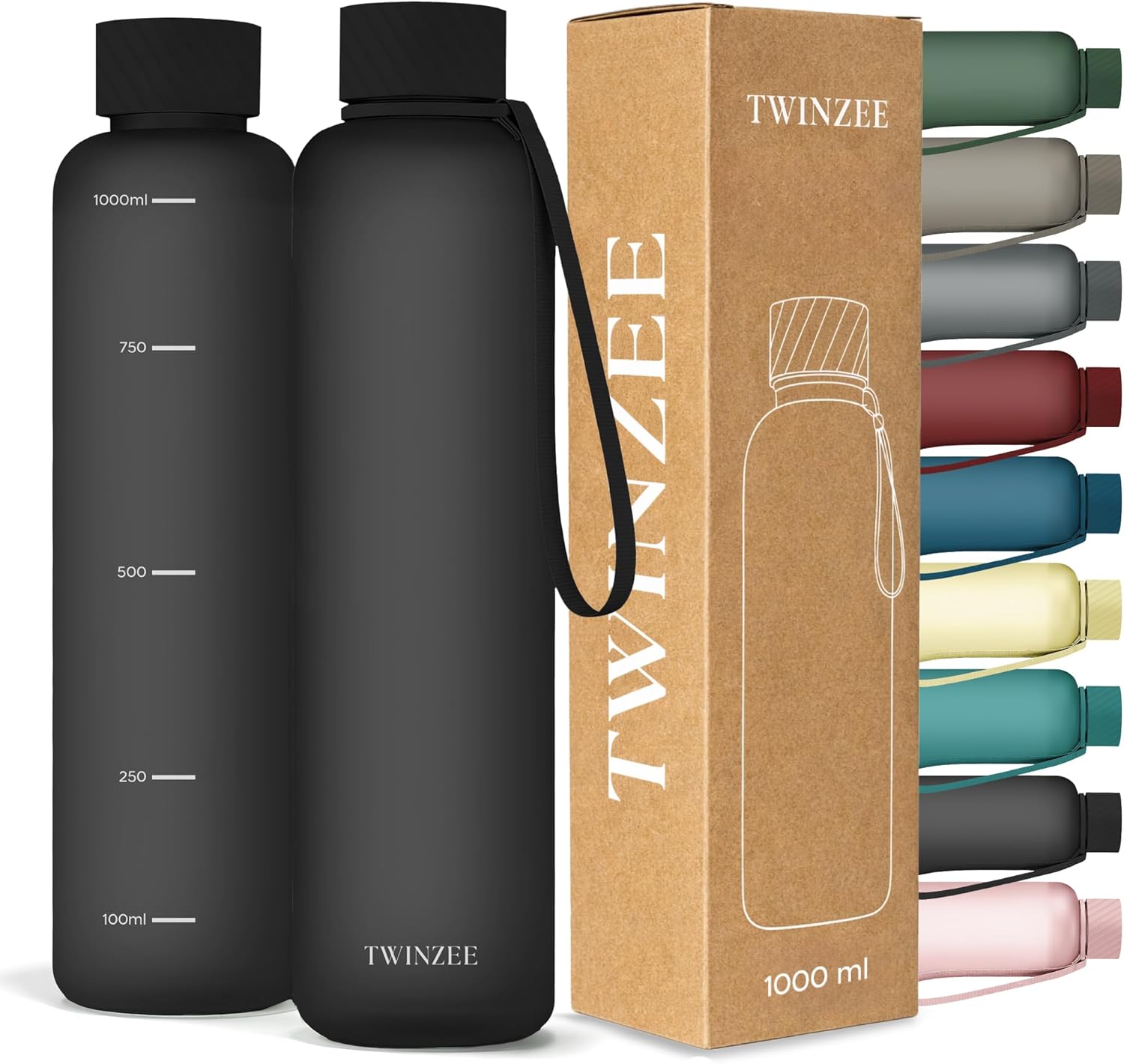 Detalle de Twinzee Gourde 1L – Anti-Fuite, sans BPA, Tritan premium