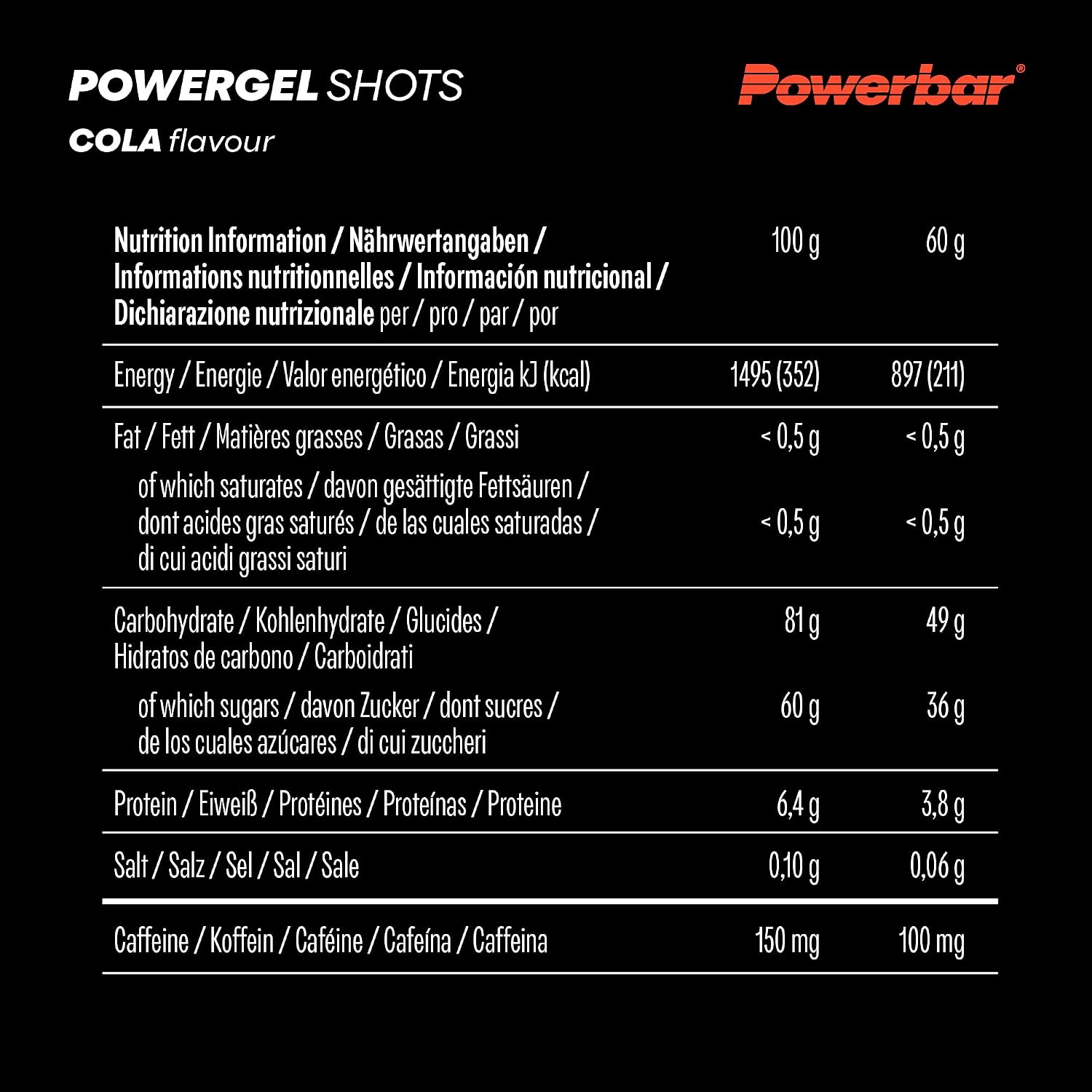 Detalle 2 de PowerBar PowerGel Shots Cola 24x60 g