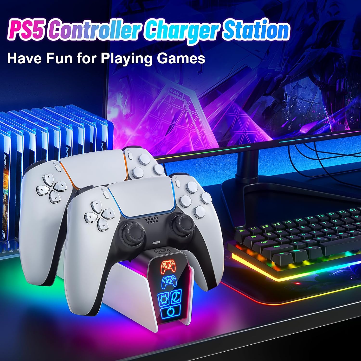 Thumbnail 6 de Fenolical PS5 Charging Station with timer