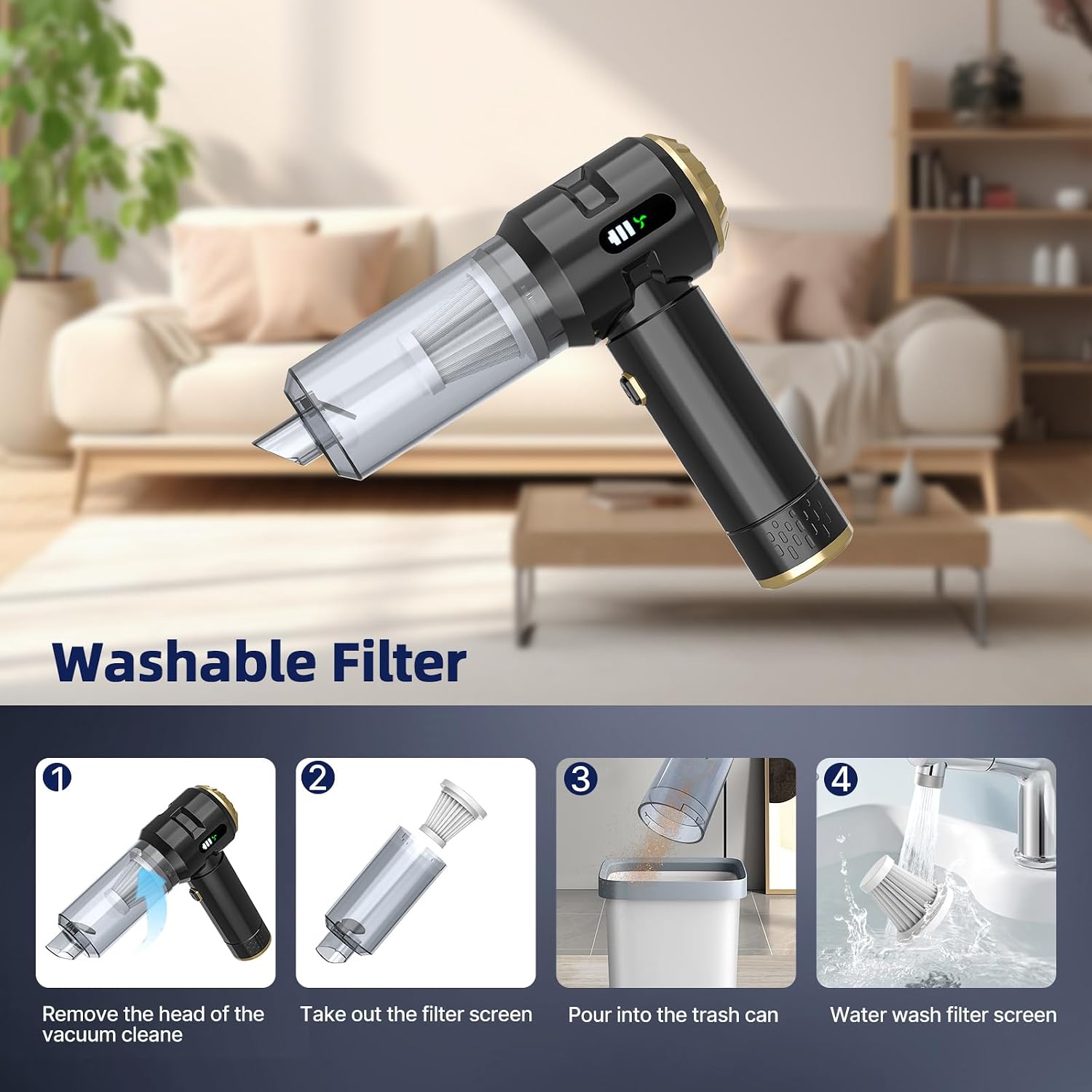 Thumbnail 5 de Handheld Vacuum Cleaner 22,000Pa