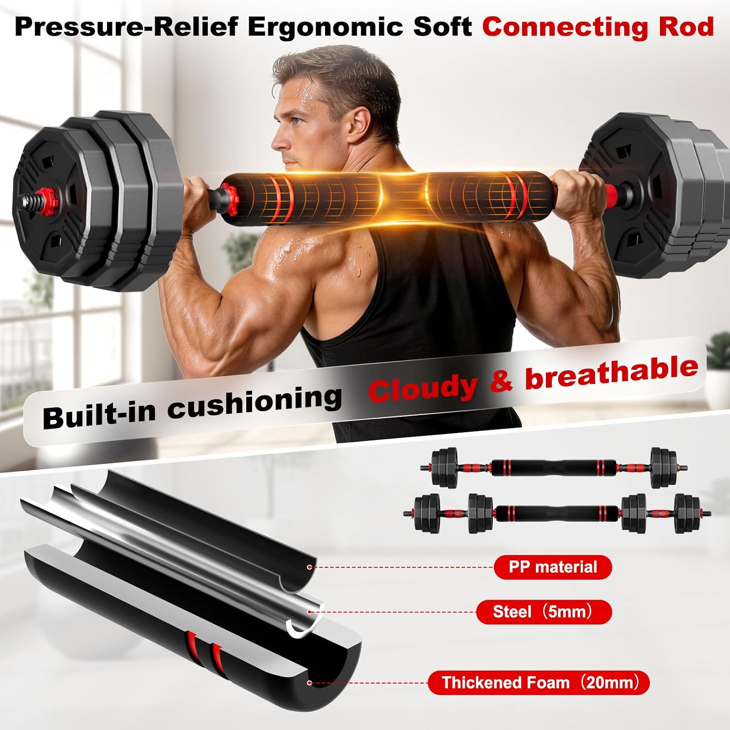Detalle de Adjustable Dumbbell Set, 5-in-1